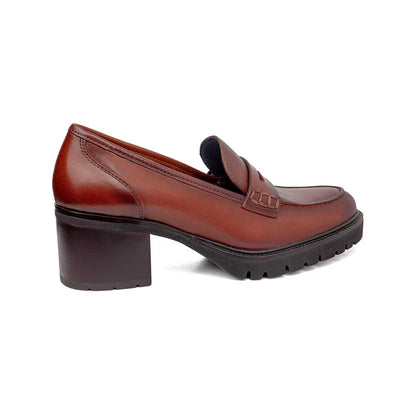 Mocassino Cuoio con tacco CALLAGHAN