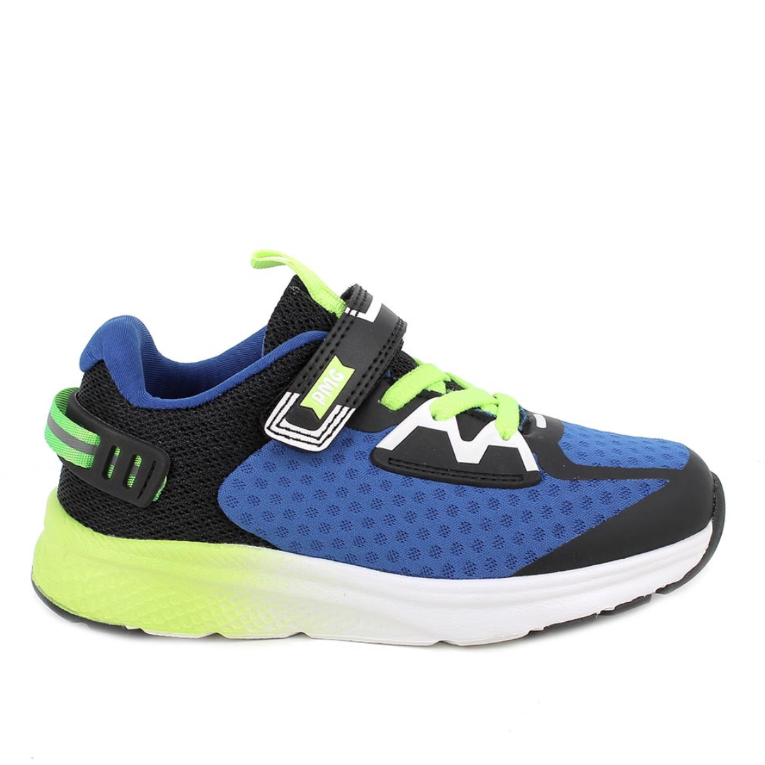 Sneakers da bambino blu/nero con strap PRIMIGI