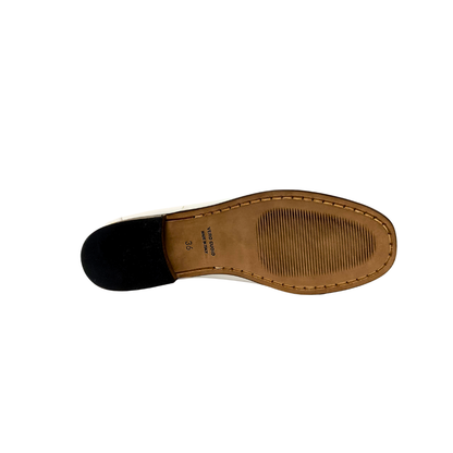 Mocassino Bianco in pelle con frangia GATTONI