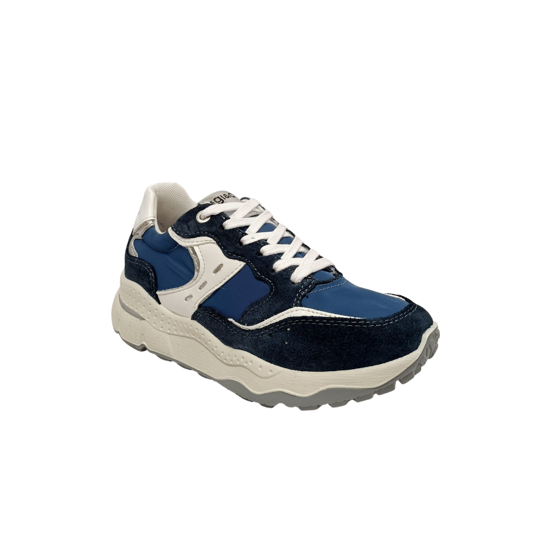 Sneakers Blu/Bianco con zeppa IGI&CO
