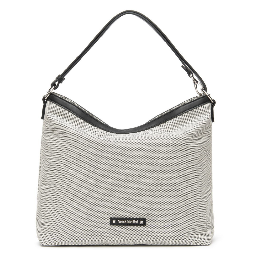 Borsa a spalla in Panna/Nero NeroGiardini