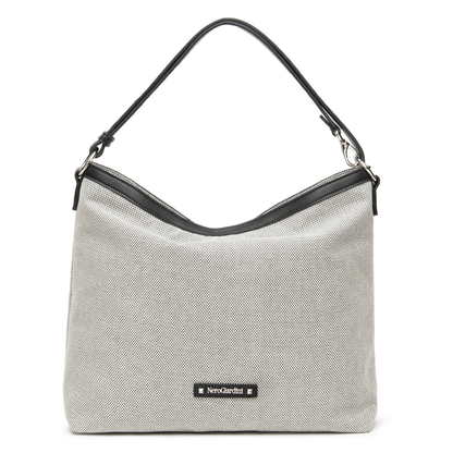 Borsa a spalla in Panna/Nero NeroGiardini