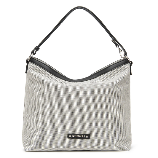 Borsa a spalla in Panna/Nero NeroGiardini