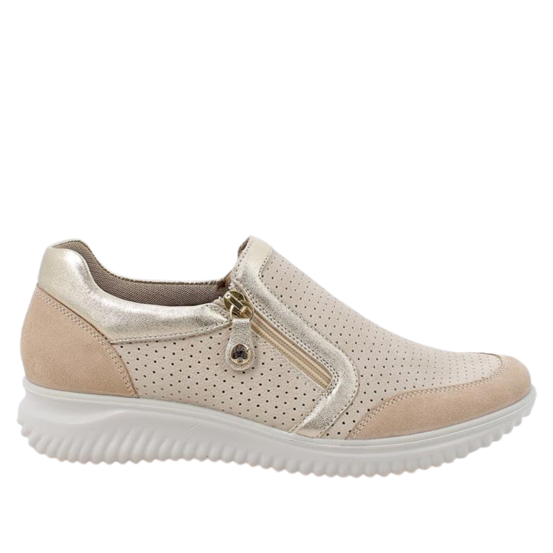 Slip-on Avorio con zip ENVAL SOFT