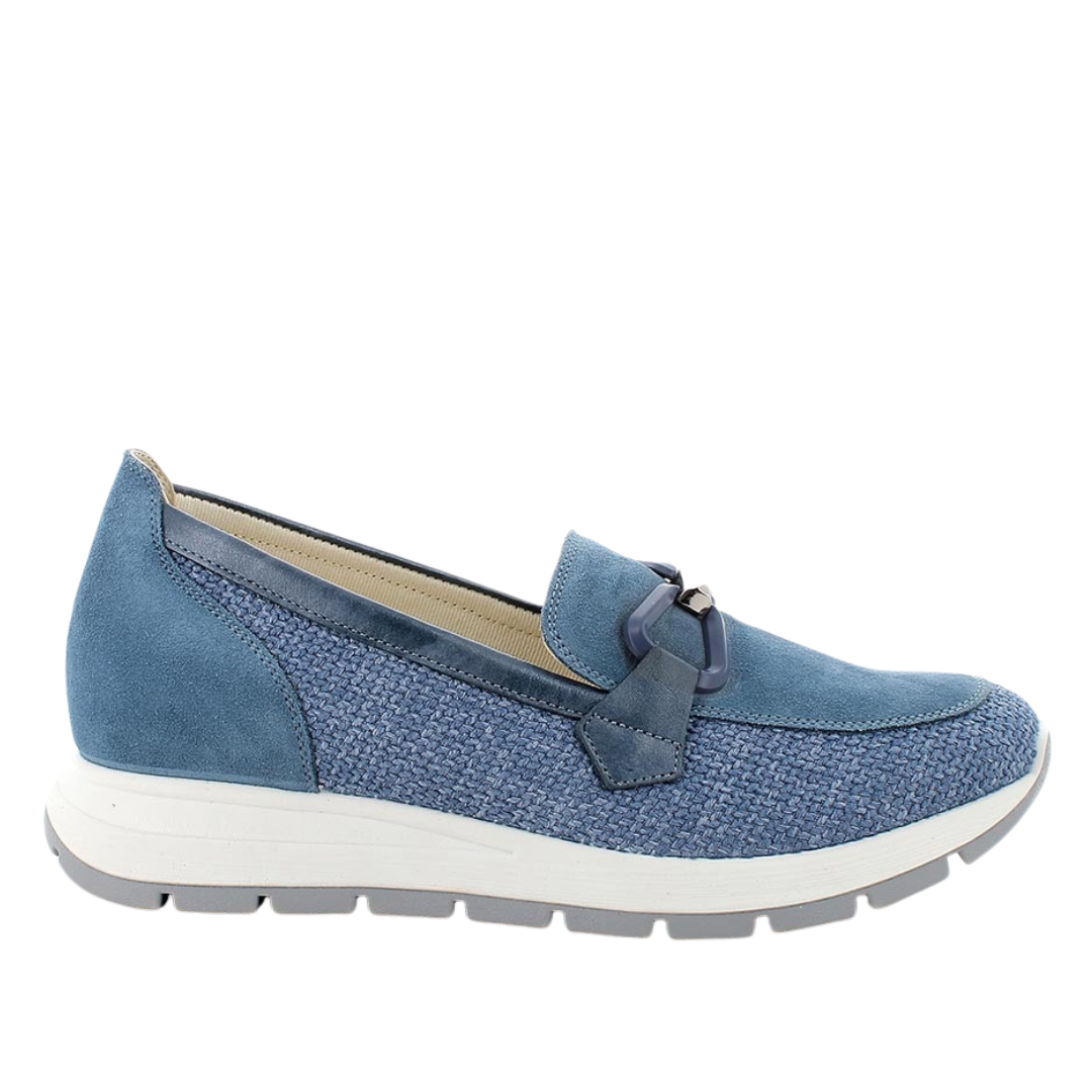 Mocassino in tessuto e camoscio Jeans IGI&CO