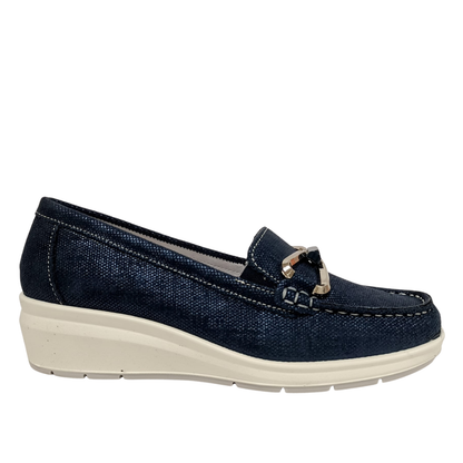 Mocassini Blu in pelle ENVAL SOFT