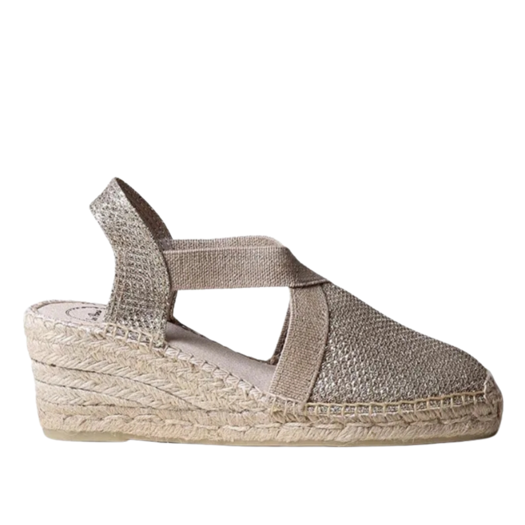 Espadrillas platino con zeppa TONI PONS