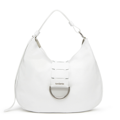 Borsa hobo in pelle Bianca NeroGiardini