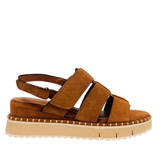 Sandalo cuoio in camoscio TAMARIS